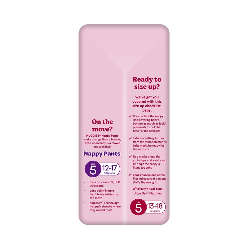 Buy Huggies Ultra Dry Nappies Size 4 Girl 10 15kg Bulk 36 Pack Online