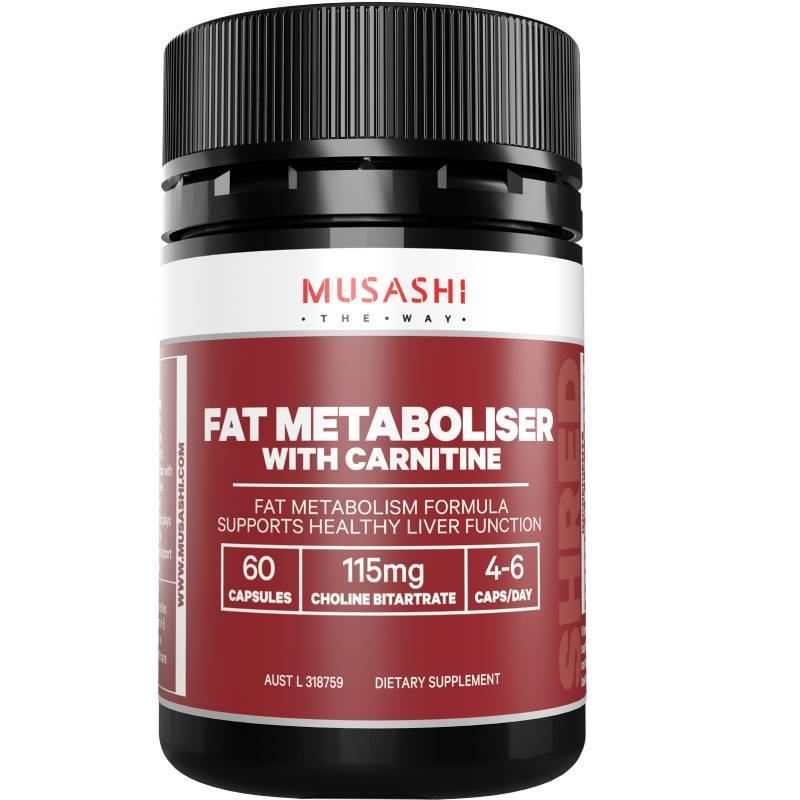 Buy Musashi Fat Metaboliser + Carnitine 60 Capsules Online at Chemist Warehouse®