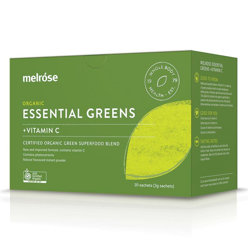 Buy Melrose Essential Greens + Vitamin C 30 x 3g Online at Chemist
