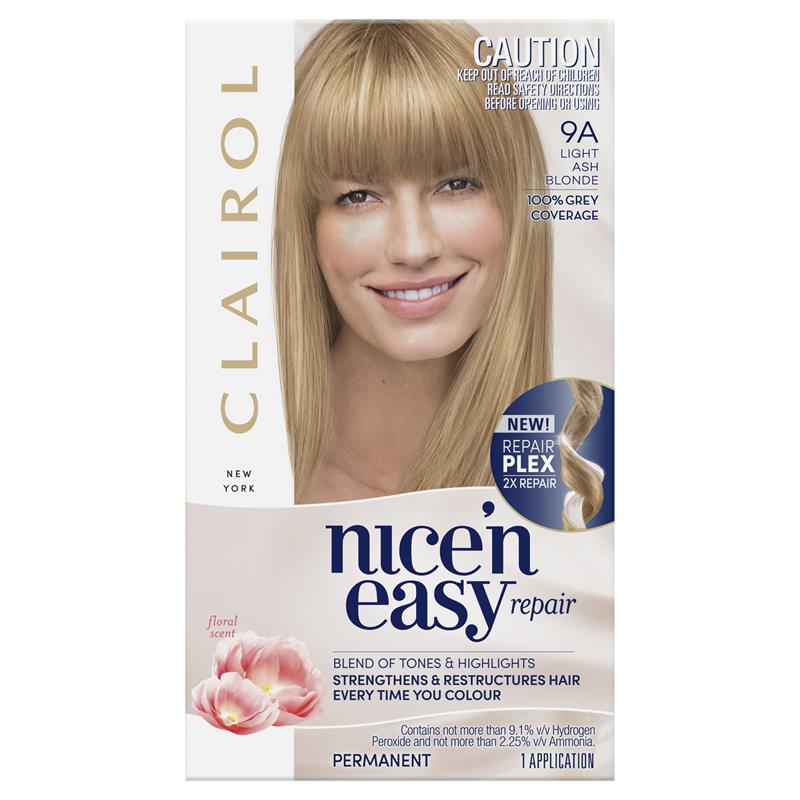 Buy Clairol Nice 'N Easy Repair Permanent Hair Colour 9A Light Ash ...