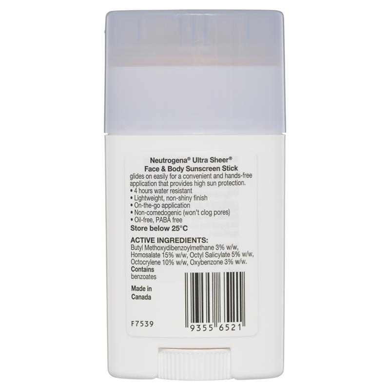 neutrogena face and body stick sunscreen