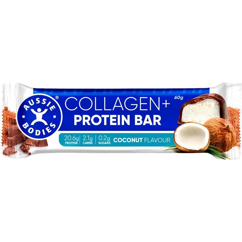 Buy Aussie Bodies Collagen Protein Bar Coconut 60g Online at Chemist