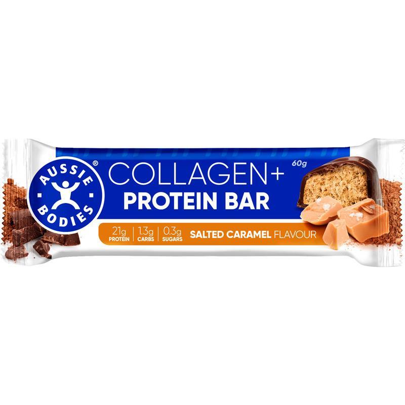 Buy Aussie Bodies Collagen Protein Bar Salted Caramel 60g Online at
