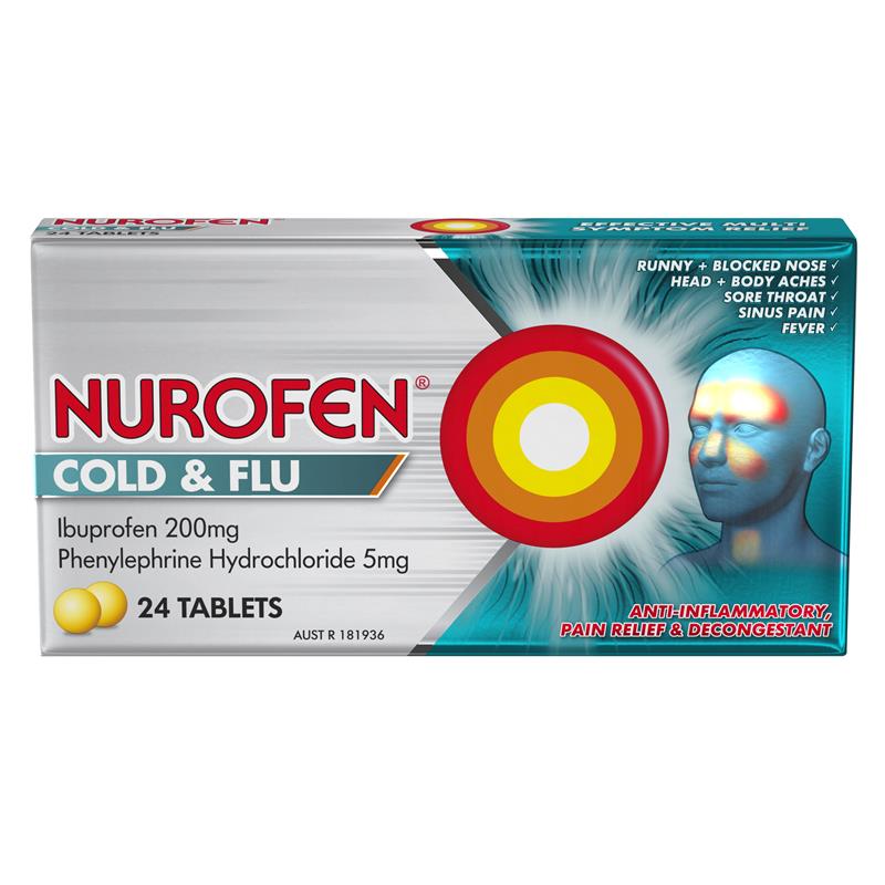 Buy Nurofen Cold & Flu 24 Tablets Online at Chemist Warehouse®