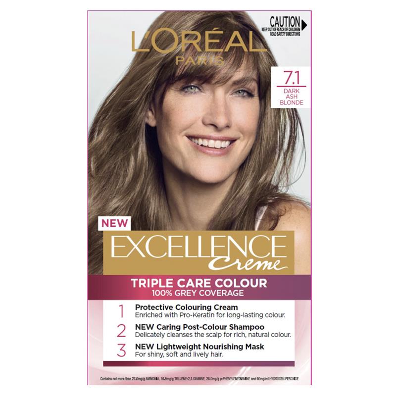 Buy Loreal Excellence 7.1 Dark Ash Blonde New Online at Chemist Warehouse®