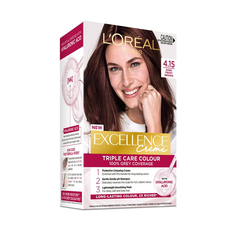 Buy Loreal Excellence 4.15 Dark Frosted Brown New Online at Chemist ...