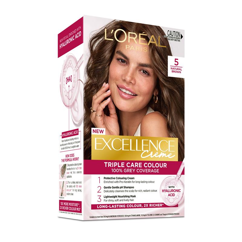 Buy L'Oreal Excellence Creme 5 Natural Brown Hair Colour Online at