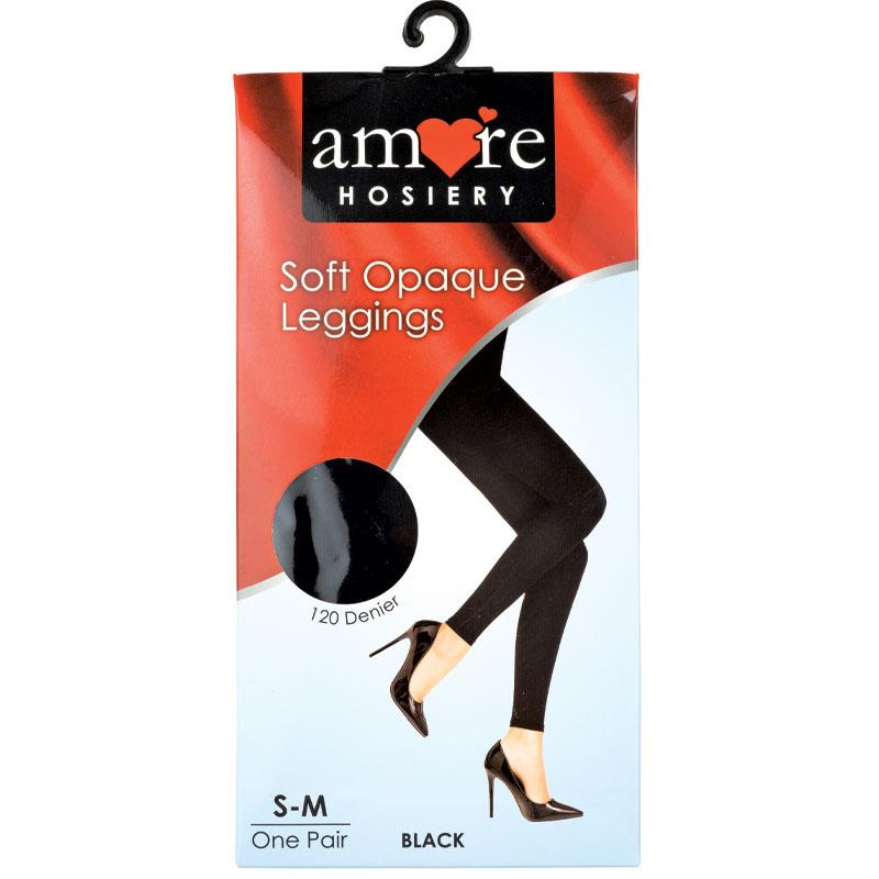 Buy Amore Hosiery Leggings Black 120 Denier Small/Medium Online at