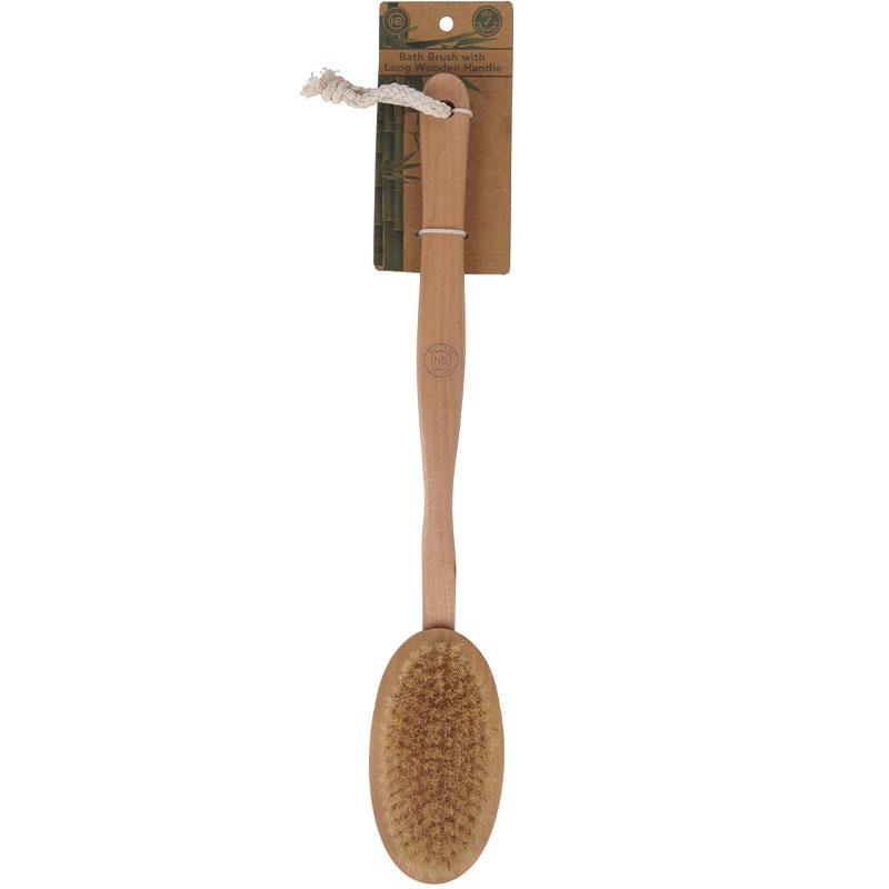 Buy Natural Beauty Bamboo Bath Brush with Long Wooden Handle Online at