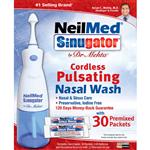 NeilMed SinuGator Cordless Pulsating Nasal Wash and 30 Premixed Packets
