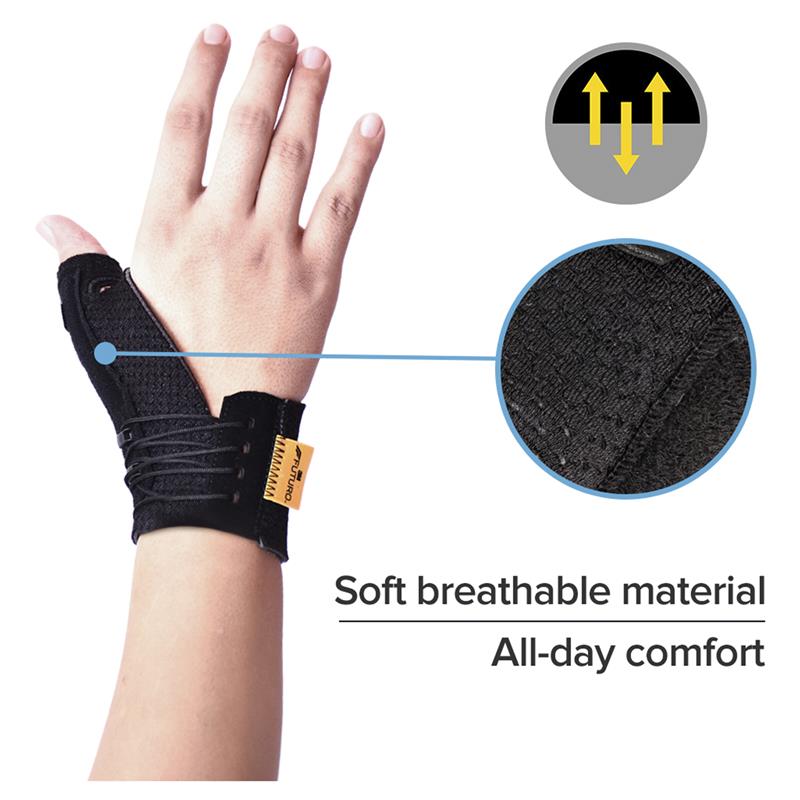 Buy Futuro Deluxe Thumb Stabiliser Black Small/Medium Online at Chemist ...