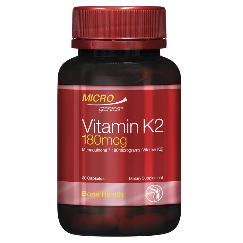 Buy Microgenics Vitamin K2 180mcg 30 Capsules (New Zealand Formula) Online at Chemist Warehouse®