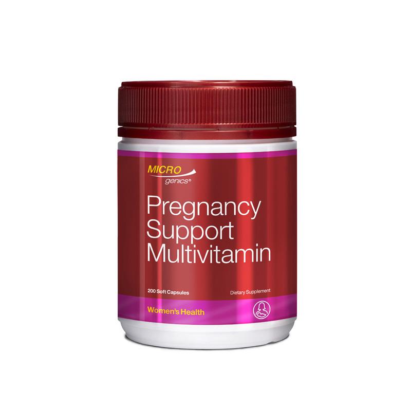 Buy Microgenics Pregnancy Support Multivitamin 200 Capsules (New