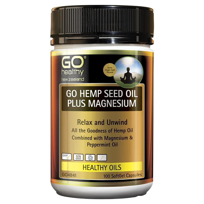Buy GO Healthy Hemp Seed Oil Plus Magnesium 100 Soft Gel Capsules Online at Chemist Warehouse®