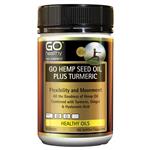 GO Healthy Hemp Seed Oil Plus Turmeric 100 Soft Gel Capsules