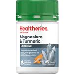 Healtheries Magnesium + Turmeric 60 Vegetarian Capsules