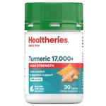 Healtheries Turmeric 17000+ High Strength 30 Capsules