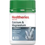 Healtheries Calcium + Magnesium with Vit D 50 Tablets