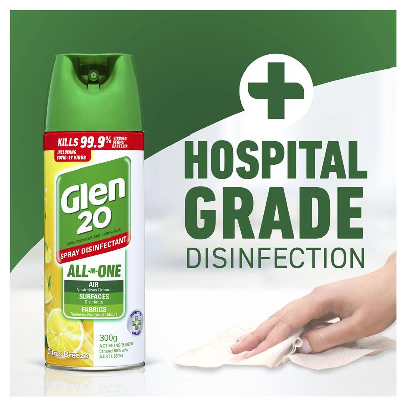 Buy Glen 20 Disinfectant Spray Citrus Breeze 300g Online at Chemist Warehouse®
