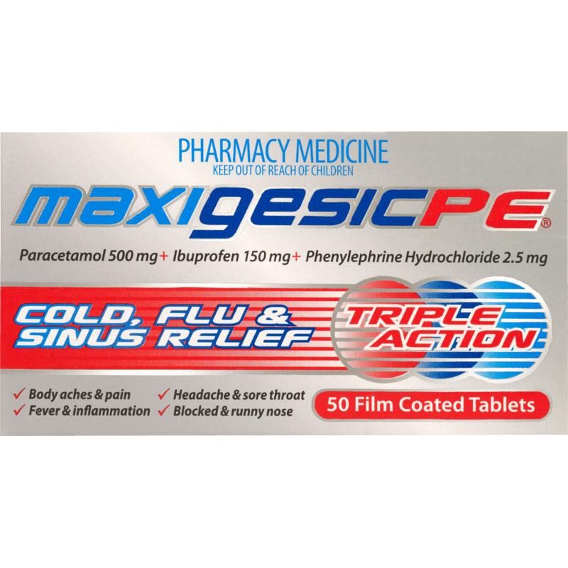 Buy Maxigesic PE Pain Relief 50 Tablets Online at Chemist Warehouse®