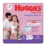 Huggies Ultra Dry Nappy Pants Walker Girl 18 Pack