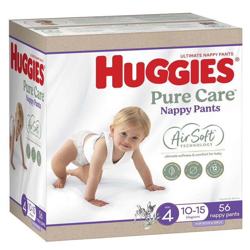 Buy Huggies Ultimate Nappy Pants Size 4 10-15kg Jumbo 56 Pack Online at  Chemist Warehouse®