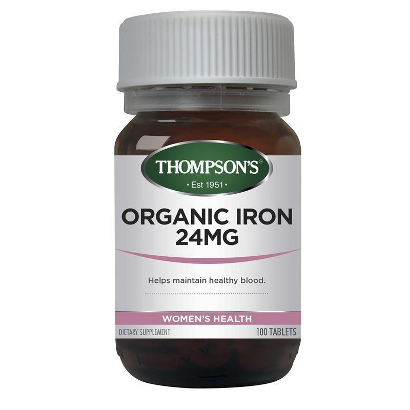 Buy Thompsons Organic Iron 24mg 100 Tablets Online at Chemist Warehouse®