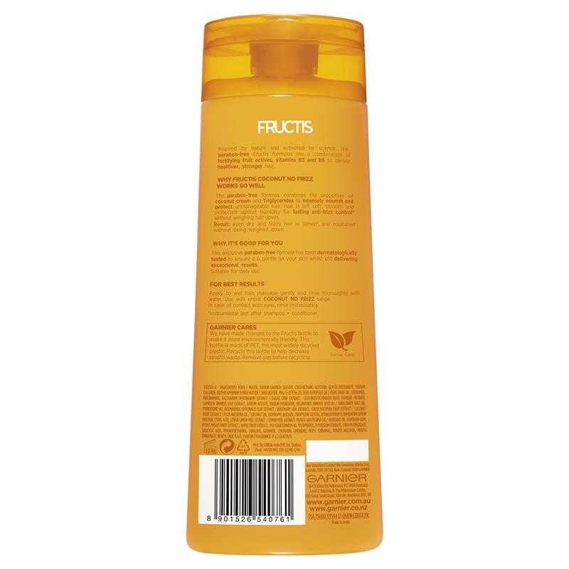 Buy Garnier Fructis Coconut No Frizz Shampoo 315ml Online at Chemist