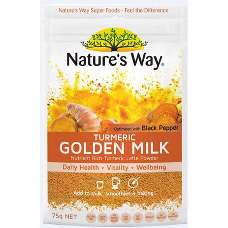 Buy Nature's Way Superfoods Turmeric Golden Milk Powder 75g Online at ...