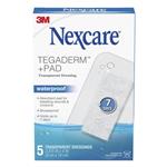 Nexcare Tegaderm + Pad Transparent Waterproof Dressing 5 Pack