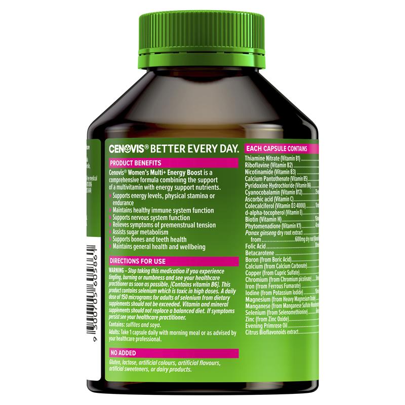 Buy Cenovis Once Daily Womens Multi + Energy Boost 100 Capsules Online