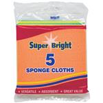 Super Bright Sponge Cloths 5 Pack