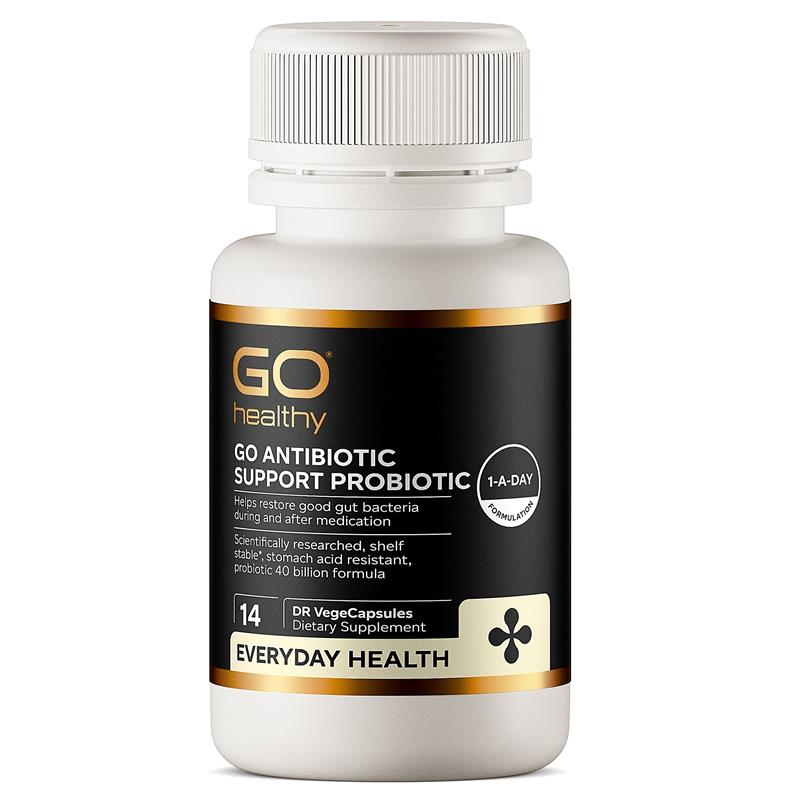 Buy GO Healthy Antibiotic Support Probiotic 40 Billion 14 VegeCapsules Online at Chemist