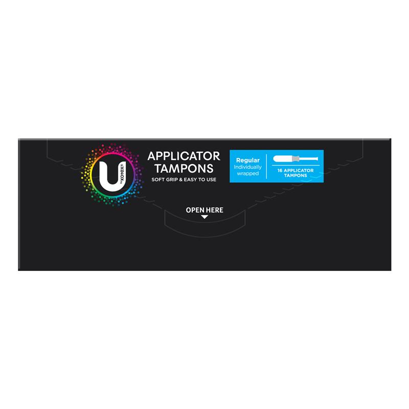 Buy U by Kotex Tampons Applicator Regular 16 Pack Online at Chemist