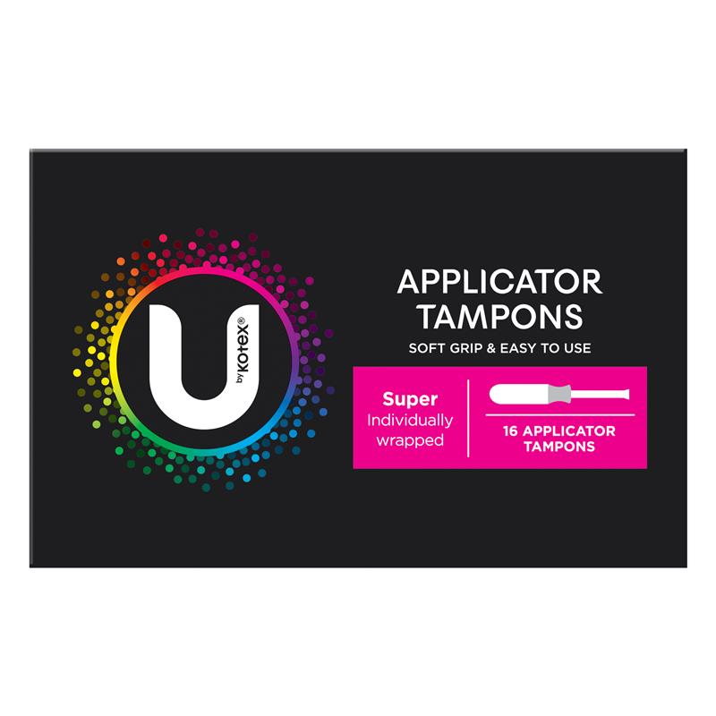 U By Kotex Tampons Applicator Super 16 Pack