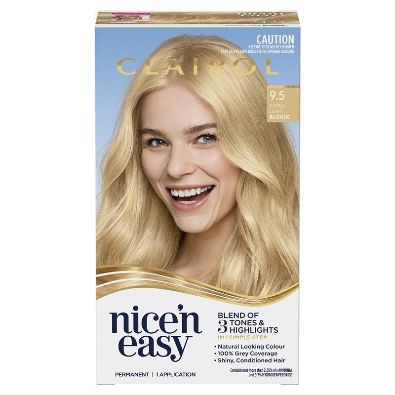 Buy Clairol Nice N Easy Permanent Hair Colour 9.5 Extra Light Blonde 