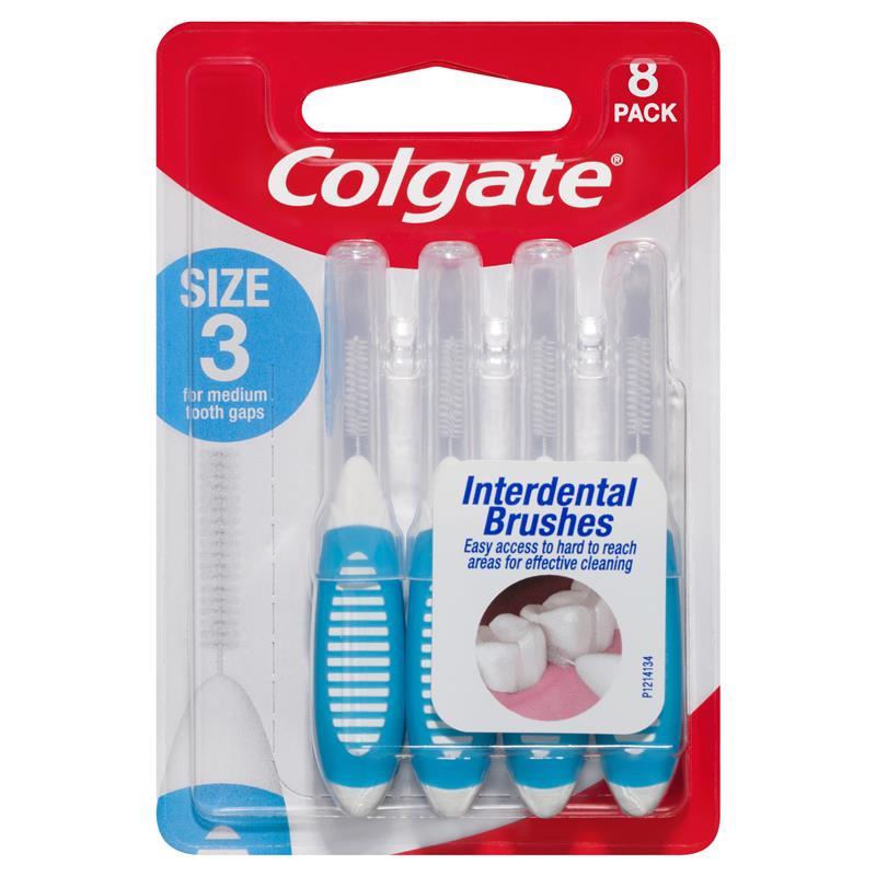 Buy Colgate Interdental Brush Size 3 8 Pack Online at Chemist Warehouse®