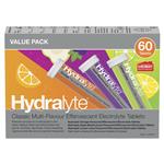 Hydralyte Electrolyte Effervescent Multi-Flavour 60 Tablets Exclusive Size