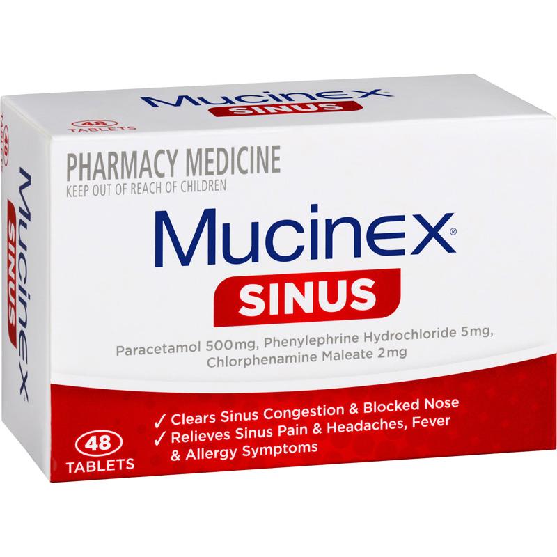 Buy Mucinex Sinus 48 Tablets Online at Chemist Warehouse®
