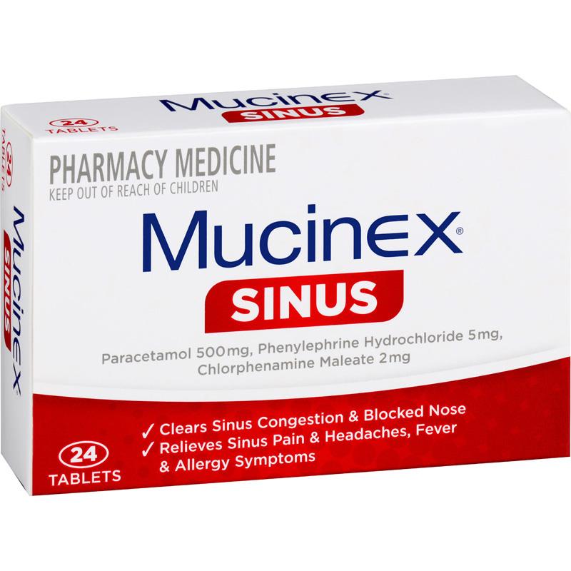 Buy Mucinex Sinus Congestion Relief 24 Tablets Online at Chemist Warehouse®